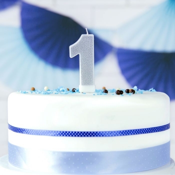 Number Candle - 1 – Silver